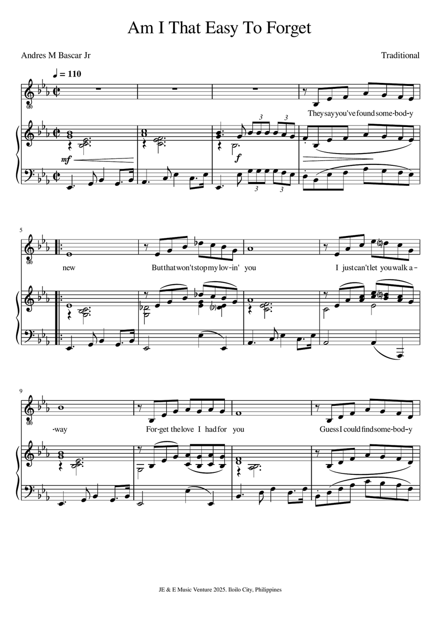 Am I That Easy Am I That Easy A Cappella scores gallery preview page 1