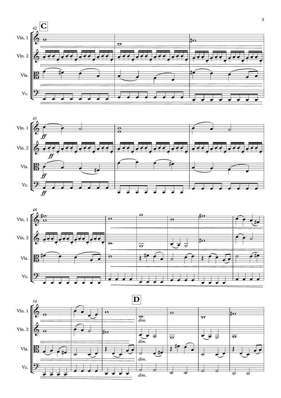 Waiting For A Train Waiting For A Train String Quartet scores gallery preview page 4