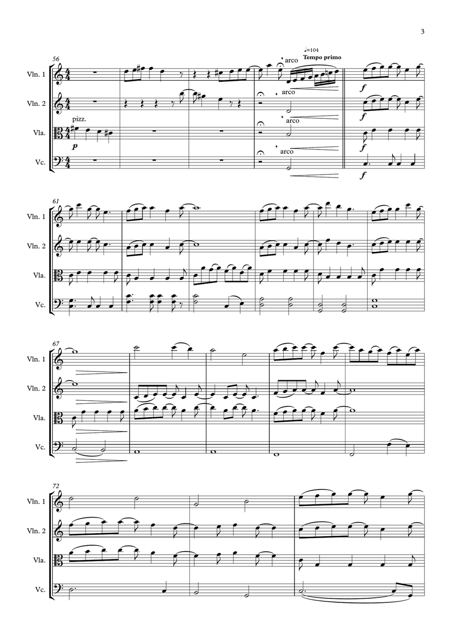 Forrest Gump Suite String Quartet scores gallery preview page 4
