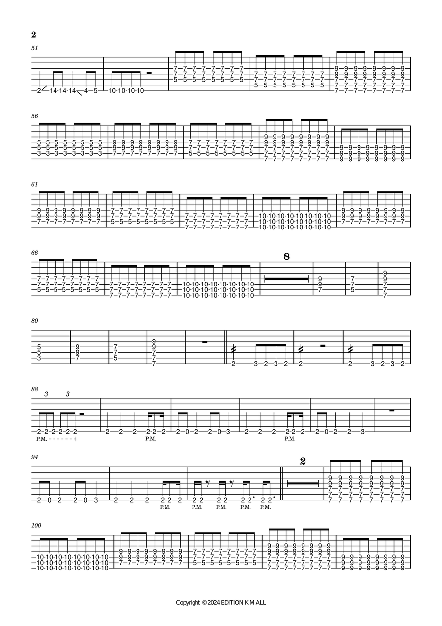 Ratatata Ratatata Guitar Tablature scores gallery preview page 2
