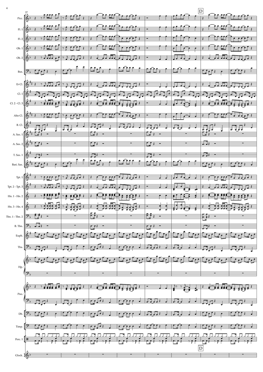 I Wanna Dance With Somebody Concert Band scores gallery preview page 4