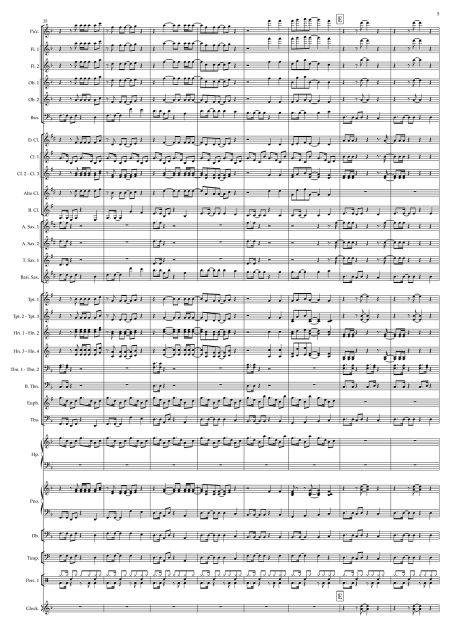 I Wanna Dance With Somebody Concert Band scores gallery preview page 5