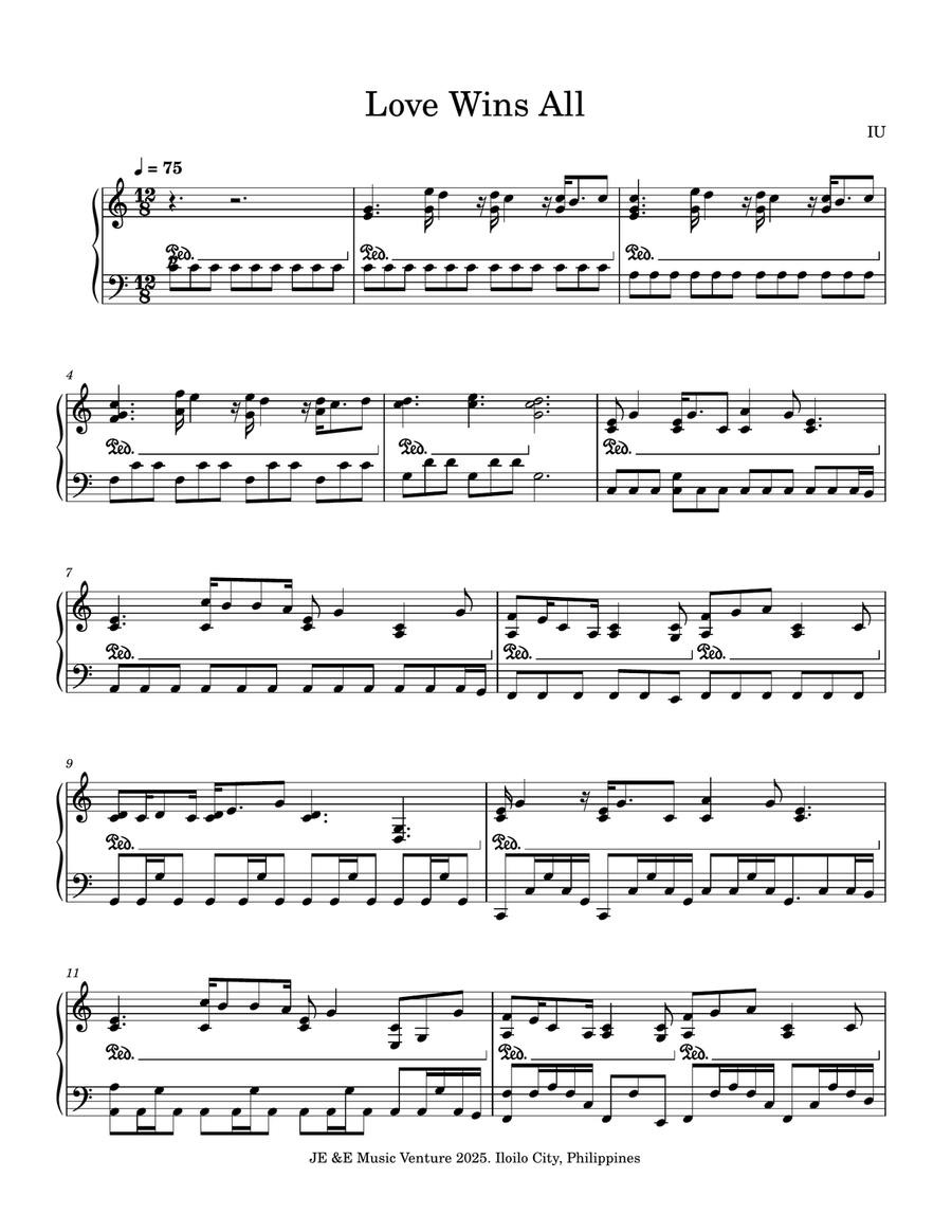 Love Wins All Love Wins All Piano Solo scores gallery preview page 1