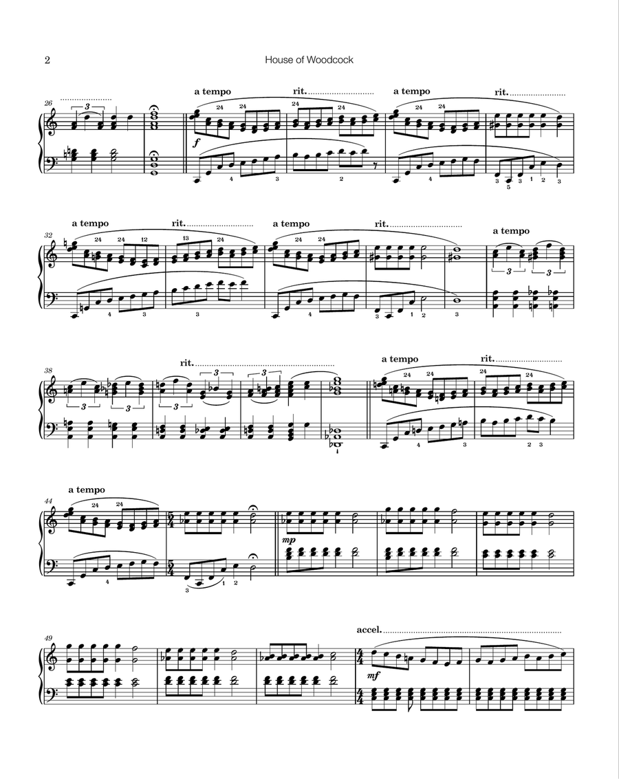 House Of Woodcock House Of Woodcock Piano Solo scores gallery preview page 2