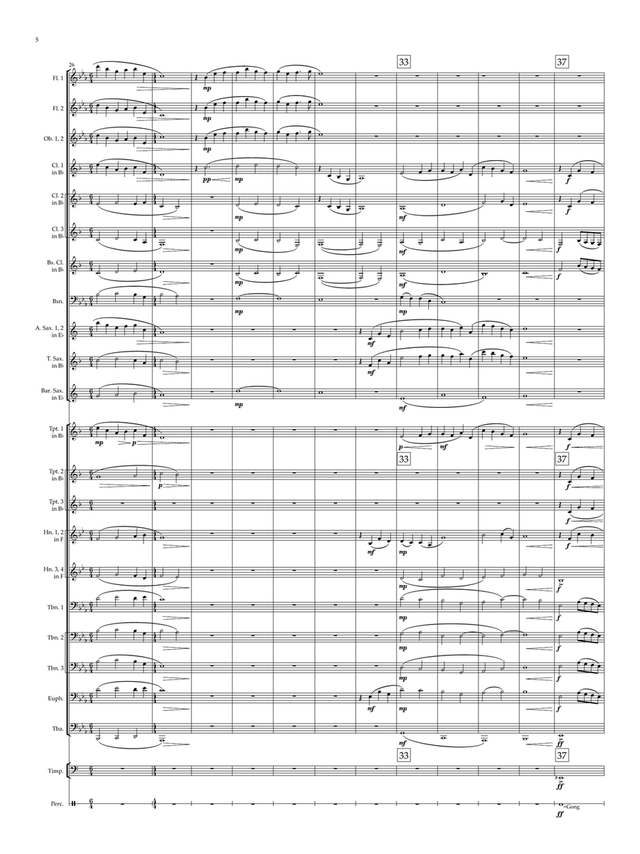 Fade to the Rising Light Fade to the Rising Light Concert Band scores gallery preview page 6