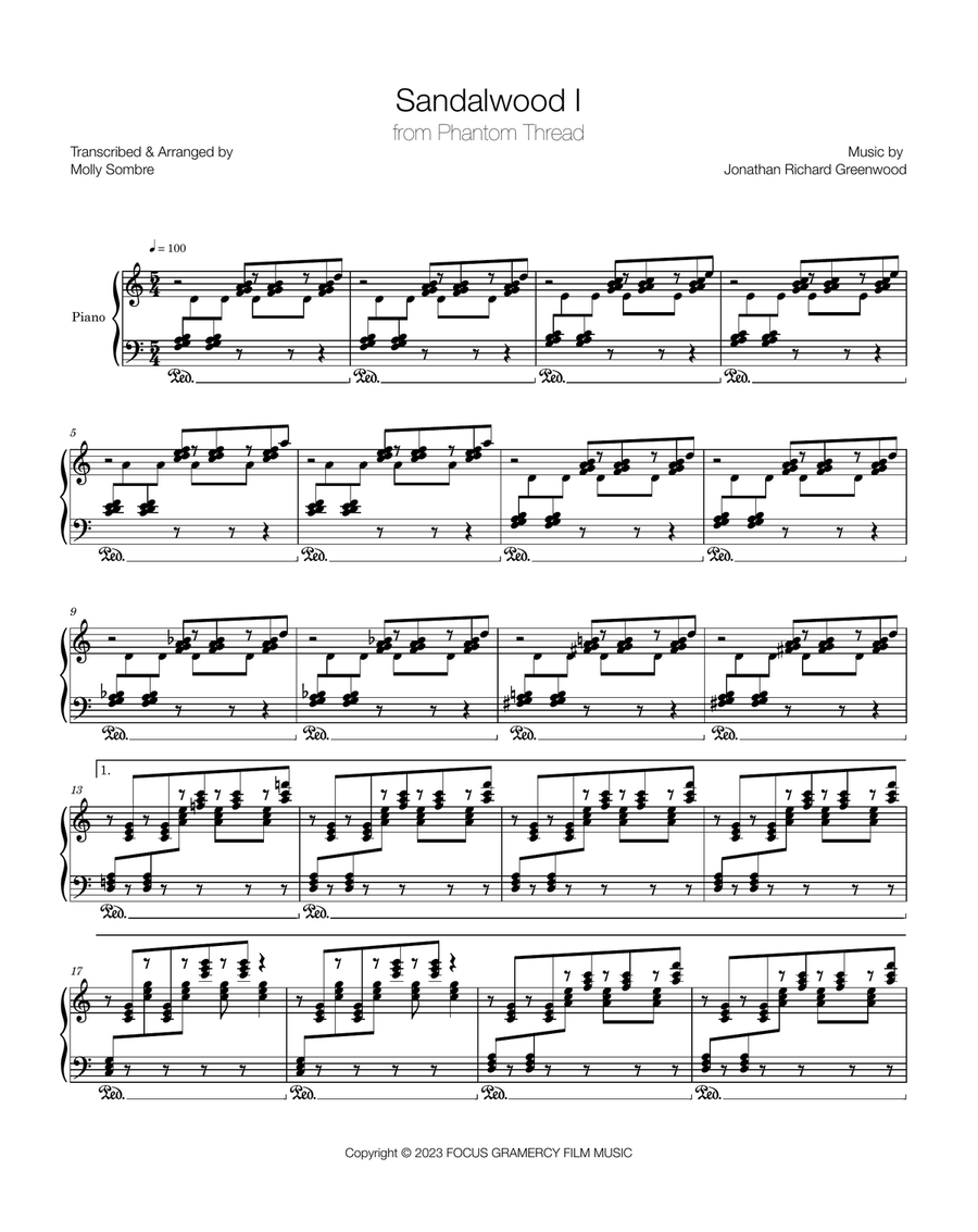 Sandalwood I Sandalwood I Piano Solo scores gallery preview page 1