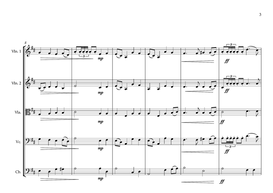 Austro-Hungarian National Anthem for String Orchestra String Orchestra scores gallery preview page 3