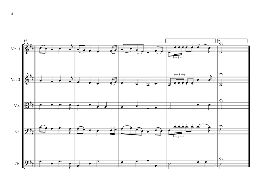 Austro-Hungarian National Anthem for String Orchestra String Orchestra scores gallery preview page 4