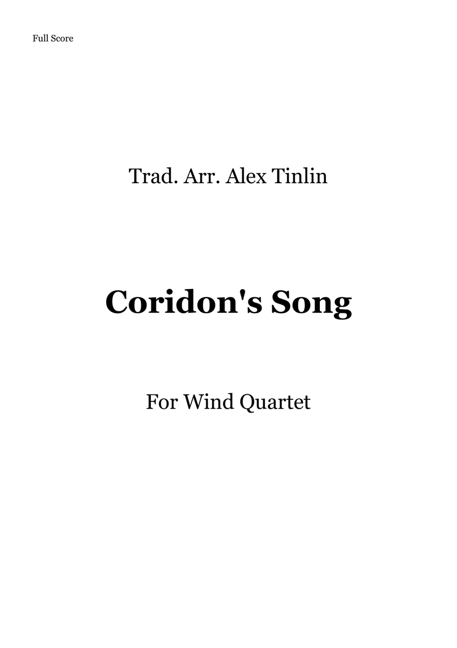 Coridon's Song Coridon's Song Woodwind Quartet scores gallery preview page 1