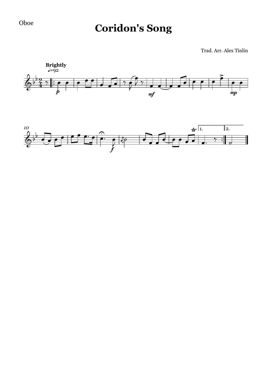 Coridon's Song Coridon's Song Woodwind Quartet scores gallery preview page 3