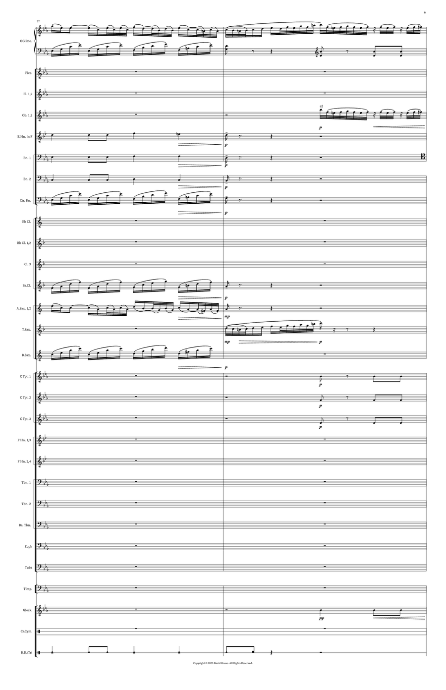 Piano Sonata no. 4 in E-flat - 1: Adagio Concert Band scores gallery preview page 6