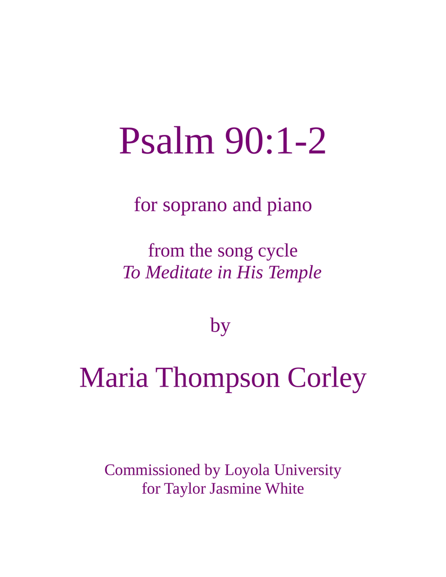 Psalm 90:1-2 from 