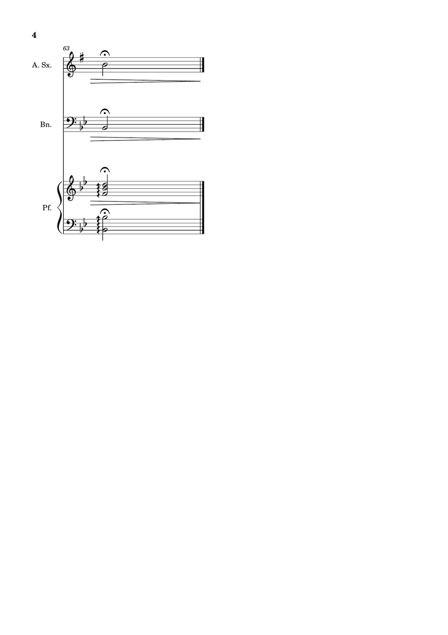Bridal Chorus. R. Wagner - A. Sax., Bassoon and Piano. Score and Parts. Woodwind Duet scores gallery preview page 4