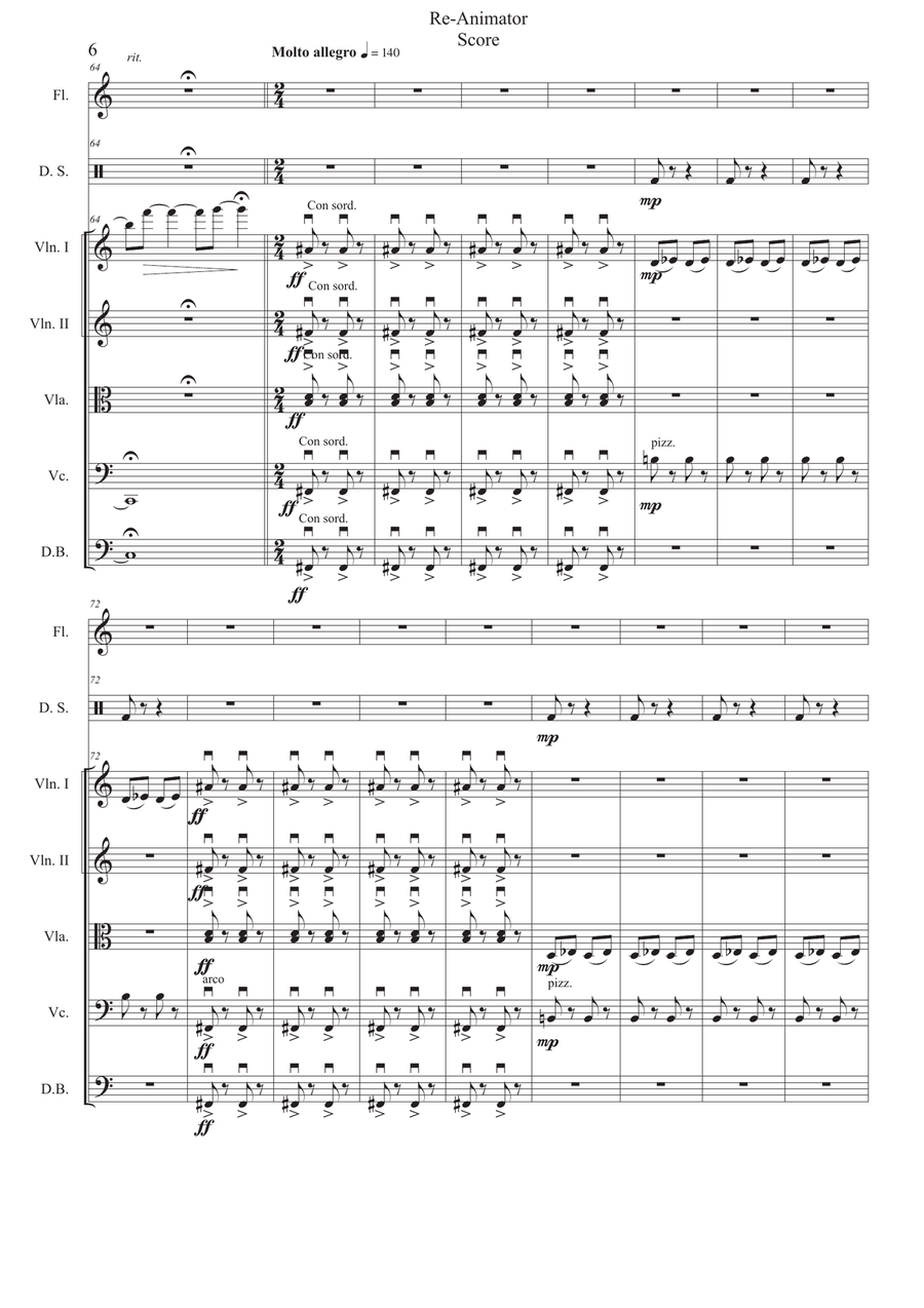 Re-Animator Re-Animator Chamber Music scores gallery preview page 6
