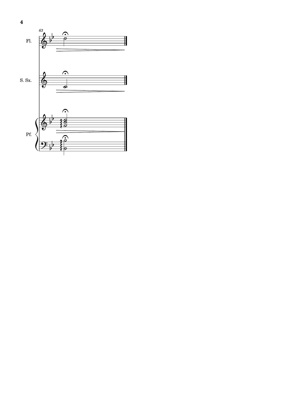 Bridal Chorus. R. Wagner - Flute, S. Sax. and Piano. Score and Parts. Woodwind Duet scores gallery preview page 4