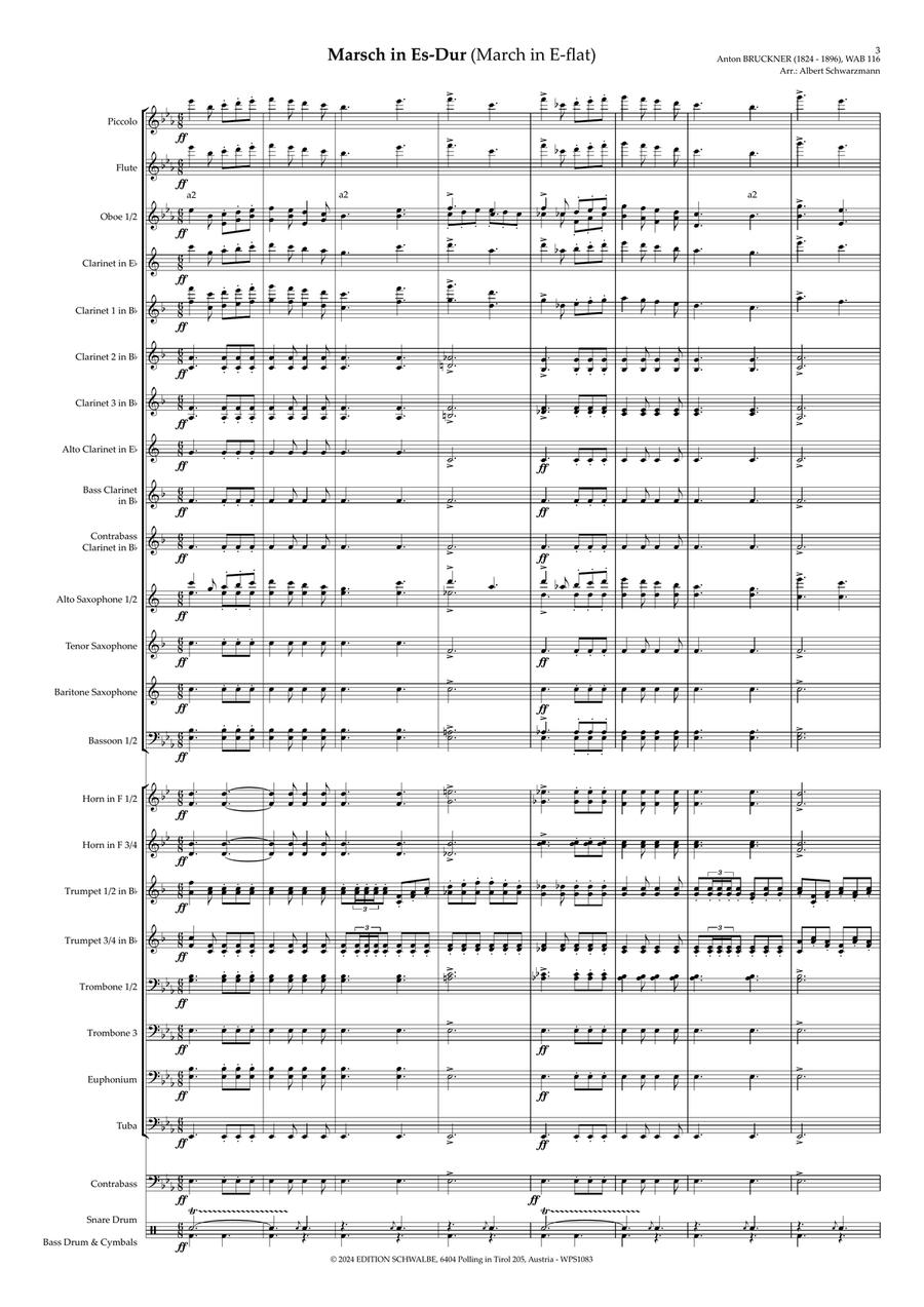 Marsch in Es-Dur (March in E-flat) Concert Band scores gallery preview page 3