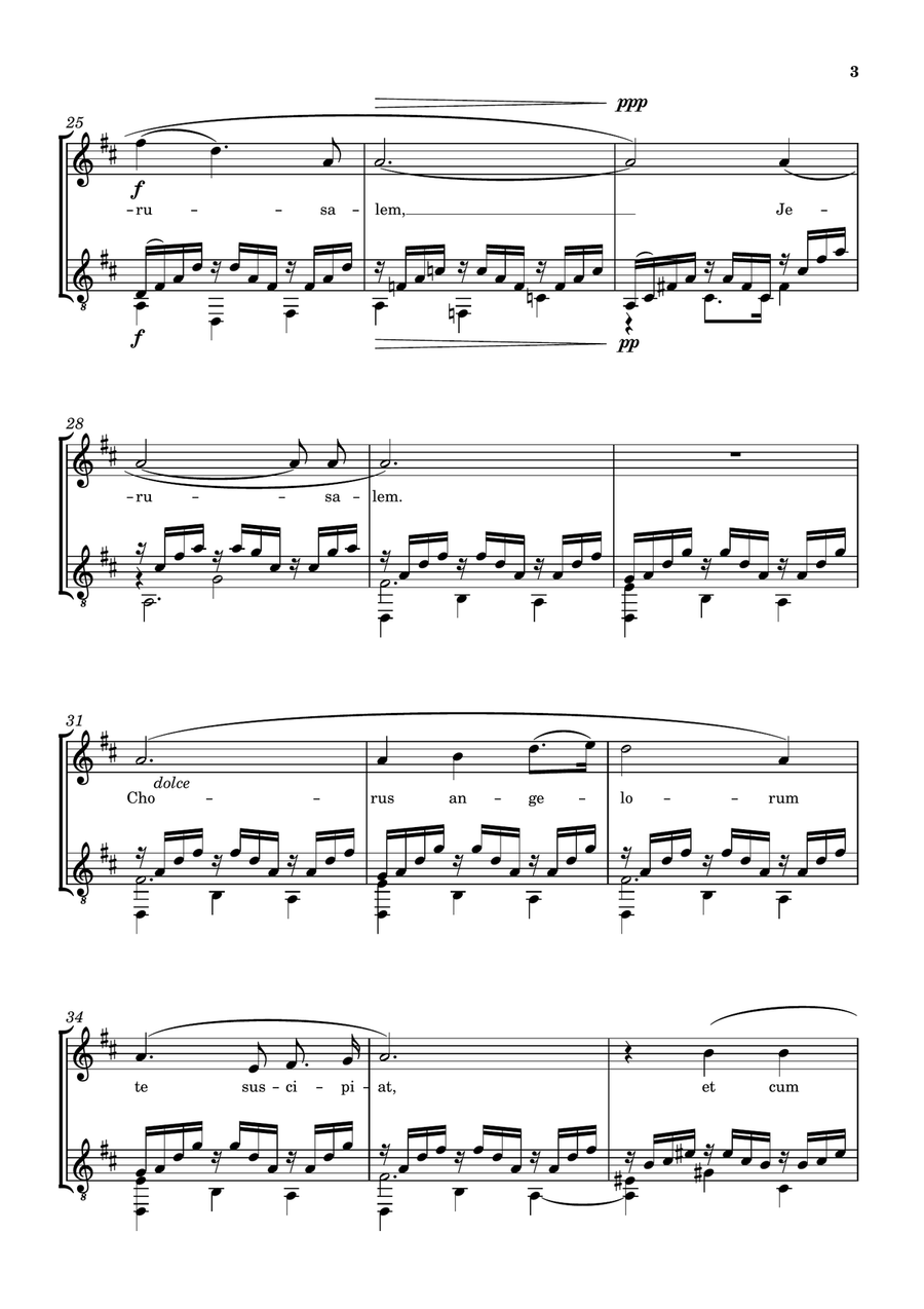 IN PARADISUM [GABRIEL FAURÉ] FOR SOPRANO AND GUITAR Acoustic Guitar scores gallery preview page 4
