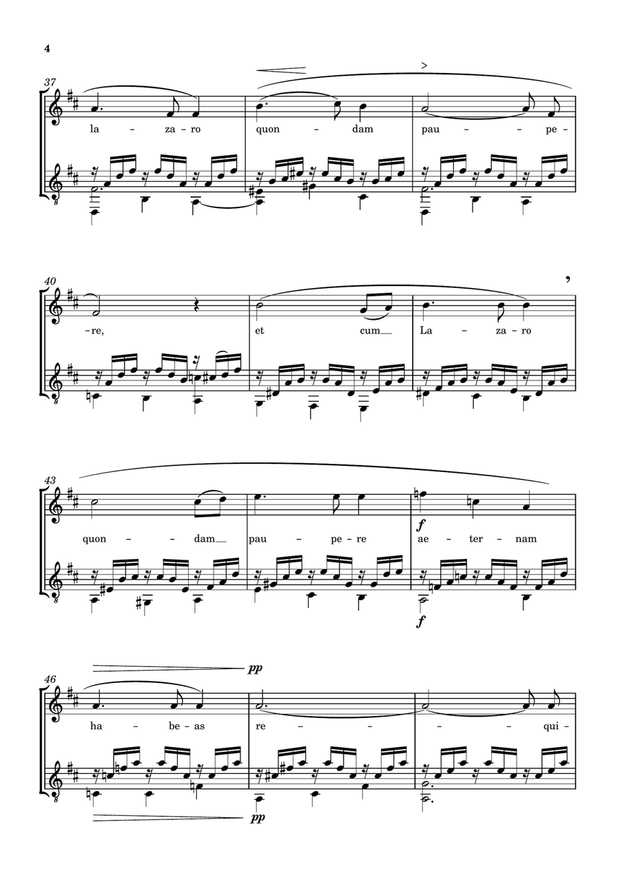 IN PARADISUM [GABRIEL FAURÉ] FOR SOPRANO AND GUITAR Acoustic Guitar scores gallery preview page 5