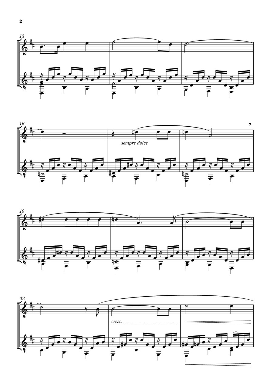 IN PARADISUM [GABRIEL FAURÉ] FOR VIOLIN AND GUITAR String Duet scores gallery preview page 3