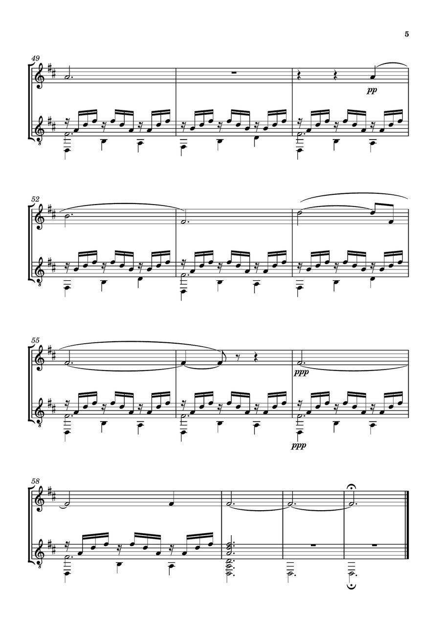 IN PARADISUM [GABRIEL FAURÉ] FOR VIOLIN AND GUITAR String Duet scores gallery preview page 6