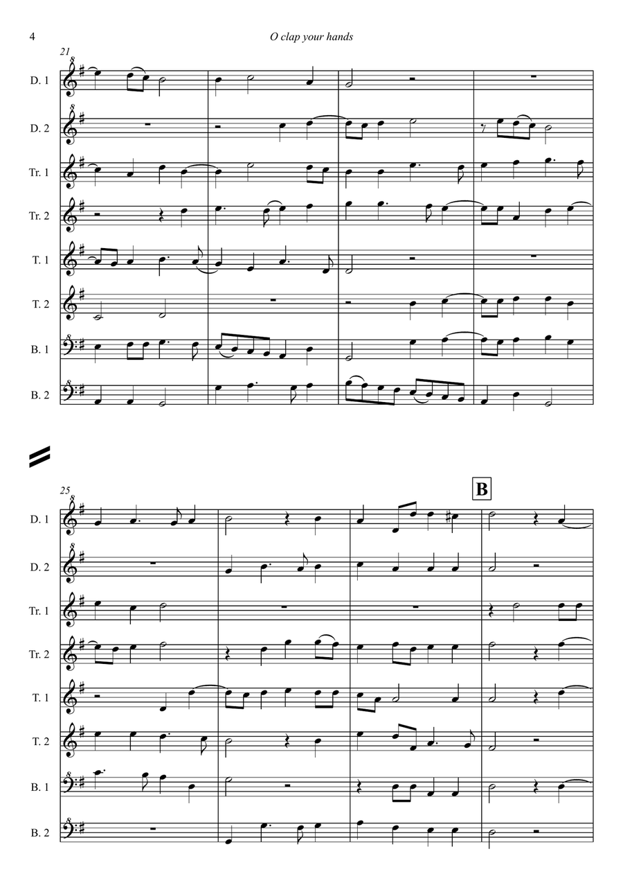 O Clap Your Hands (for recorders) Soprano Recorder scores gallery preview page 6