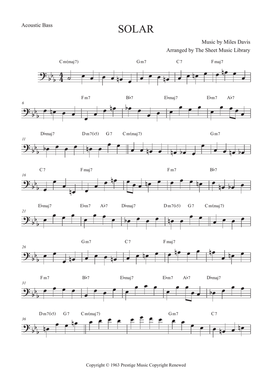 Solar Double Bass scores gallery preview page 1