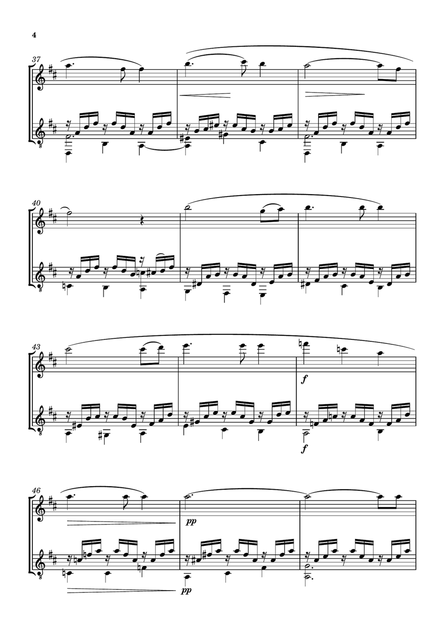 IN PARADISUM [GABRIEL FAURÉ] FOR FLUTE AND GUITAR Flute scores gallery preview page 5