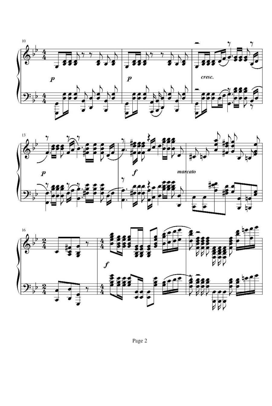 Prelude No. 6 In G minor Op.23 No.5 - Sergei Rachmaninoff Piano Solo scores gallery preview page 2