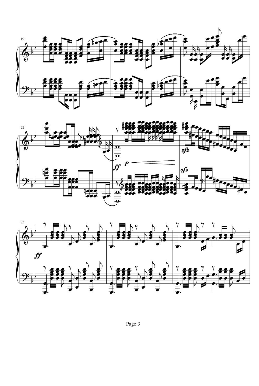 Prelude No. 6 In G minor Op.23 No.5 - Sergei Rachmaninoff Piano Solo scores gallery preview page 3