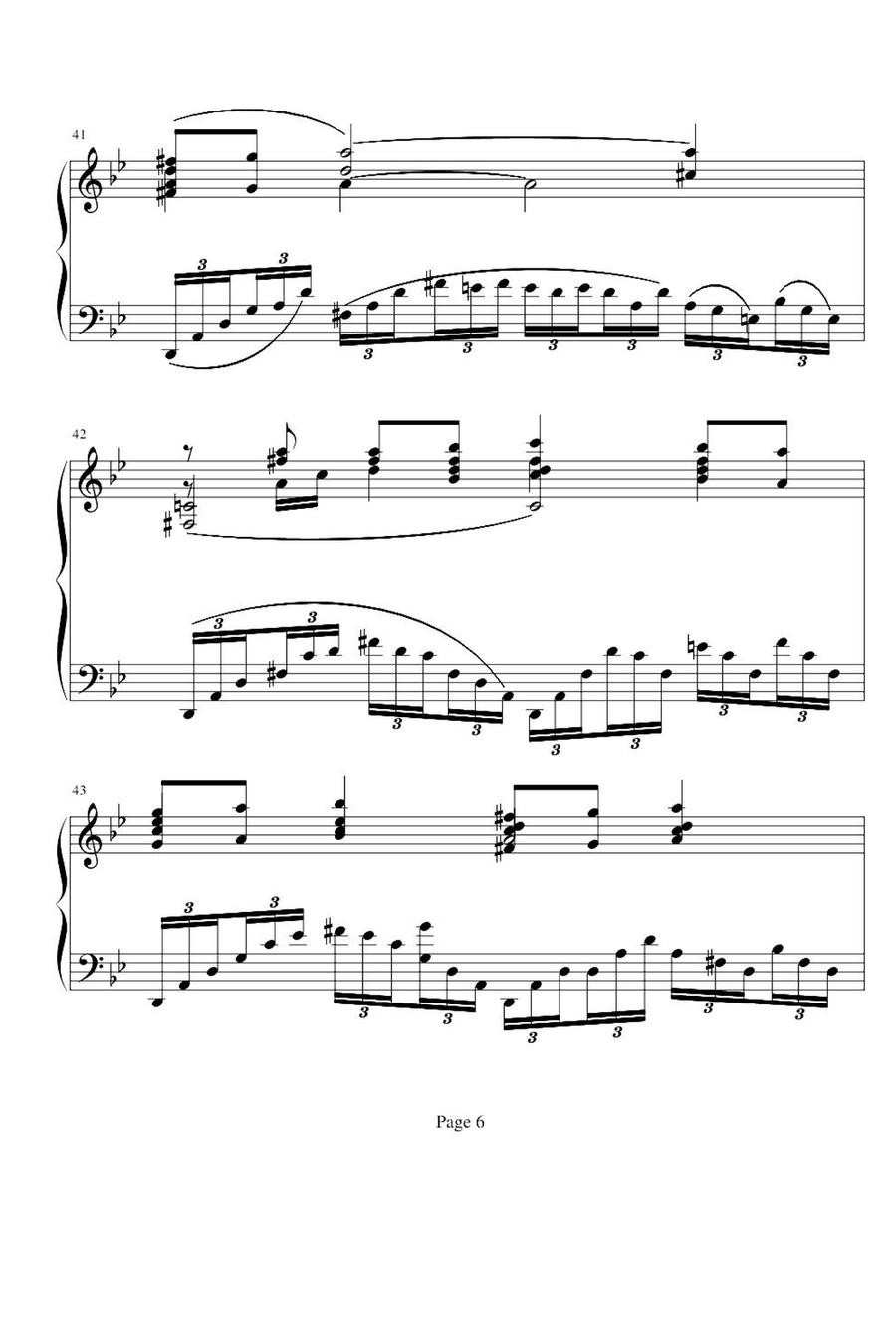 Prelude No. 6 In G minor Op.23 No.5 - Sergei Rachmaninoff Piano Solo scores gallery preview page 6