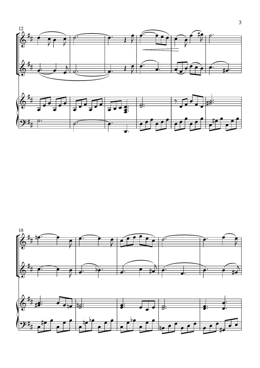 Ave Maria, for Flute Duet & Piano Flute Duet scores gallery preview page 3