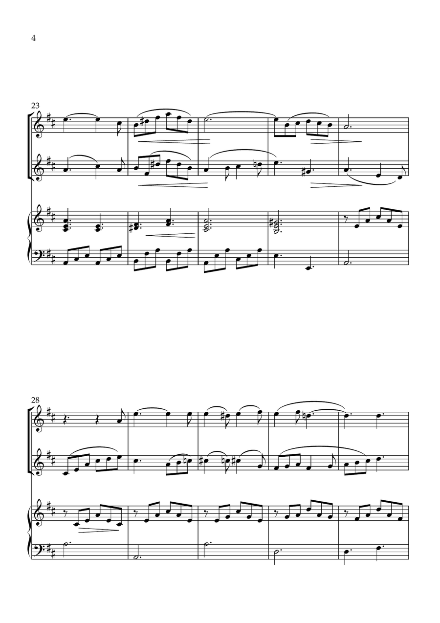 Ave Maria, for Flute Duet & Piano Flute Duet scores gallery preview page 4