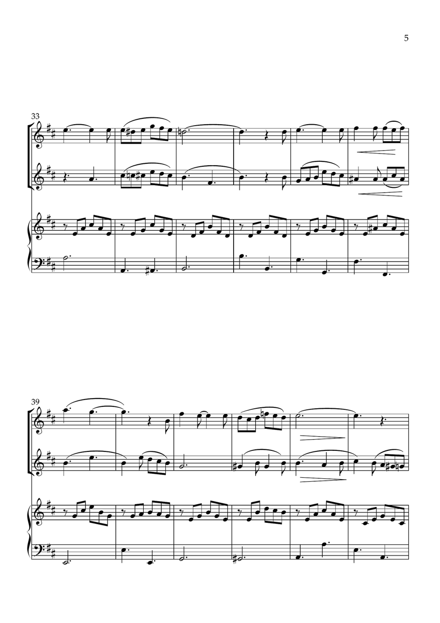 Ave Maria, for Flute Duet & Piano Flute Duet scores gallery preview page 5