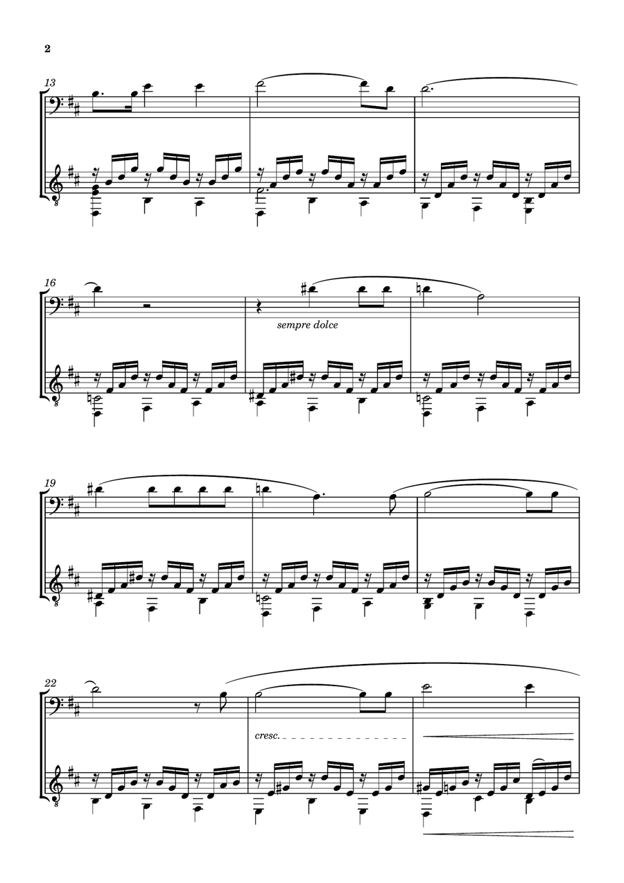 IN PARADISUM [GABRIEL FAURÉ] FOR CELLO AND GUITAR String Duet scores gallery preview page 3