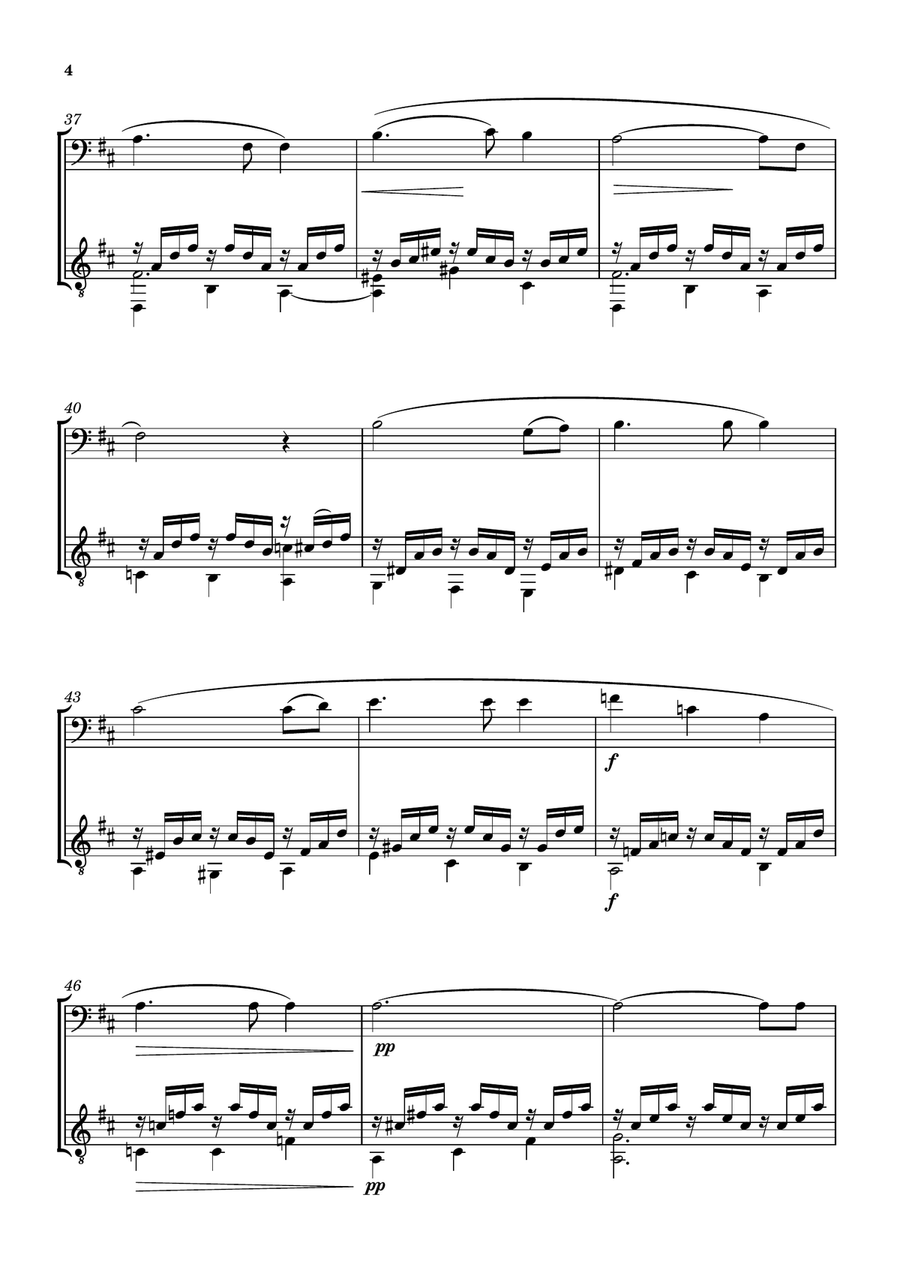 IN PARADISUM [GABRIEL FAURÉ] FOR CELLO AND GUITAR String Duet scores gallery preview page 5