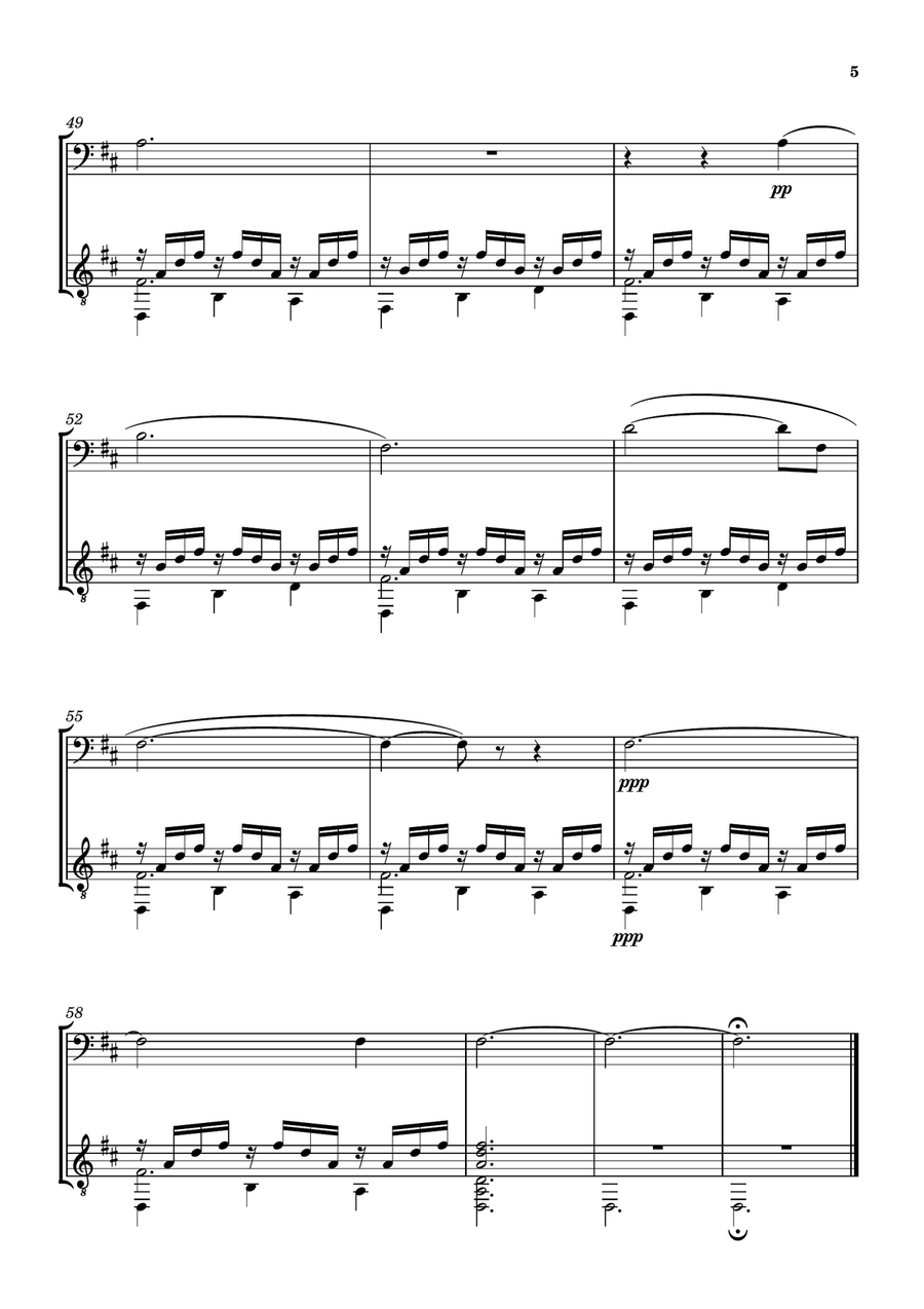 IN PARADISUM [GABRIEL FAURÉ] FOR CELLO AND GUITAR String Duet scores gallery preview page 6