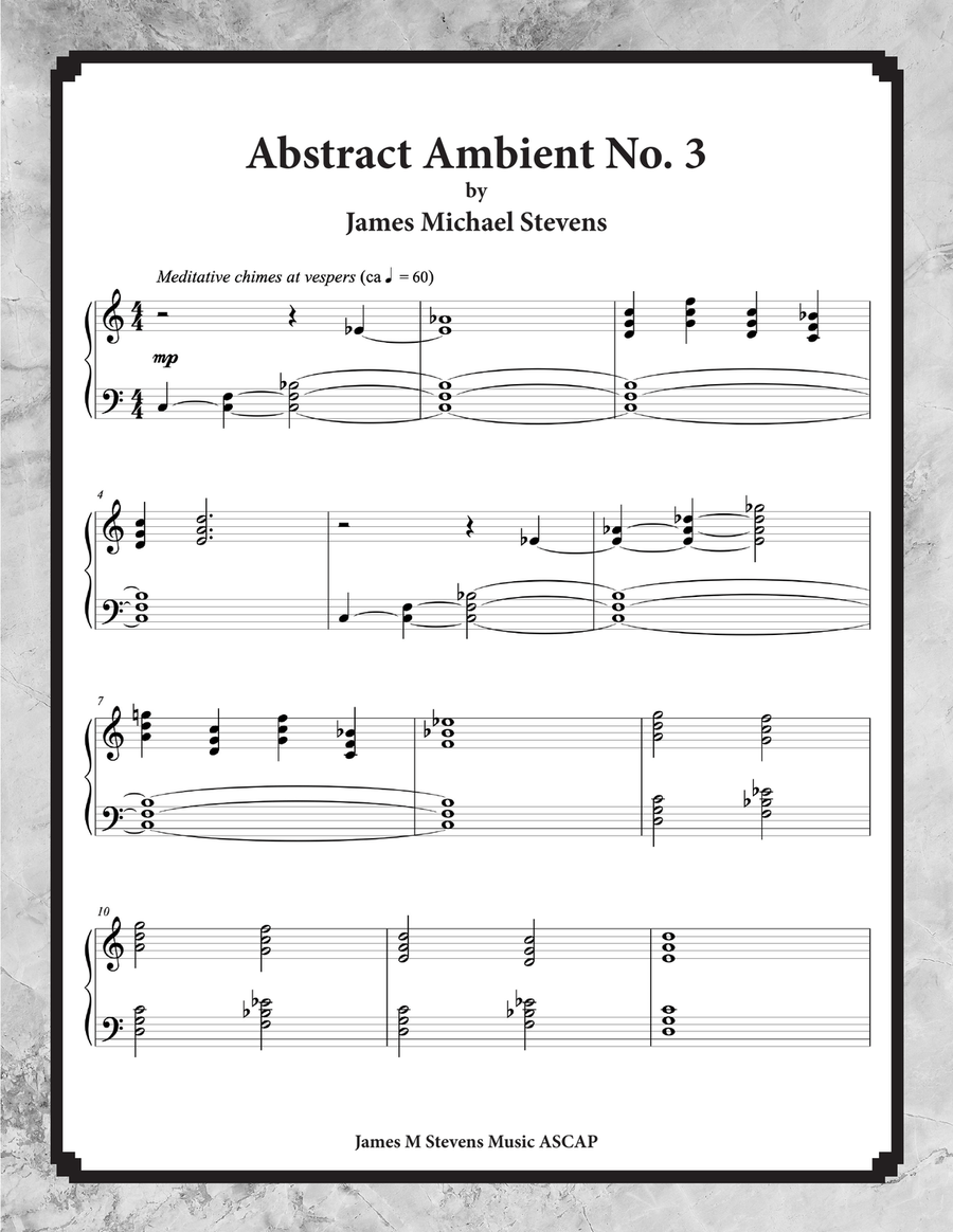 Abstract Ambient No. 3 - Piano Piano Solo scores gallery preview page 1