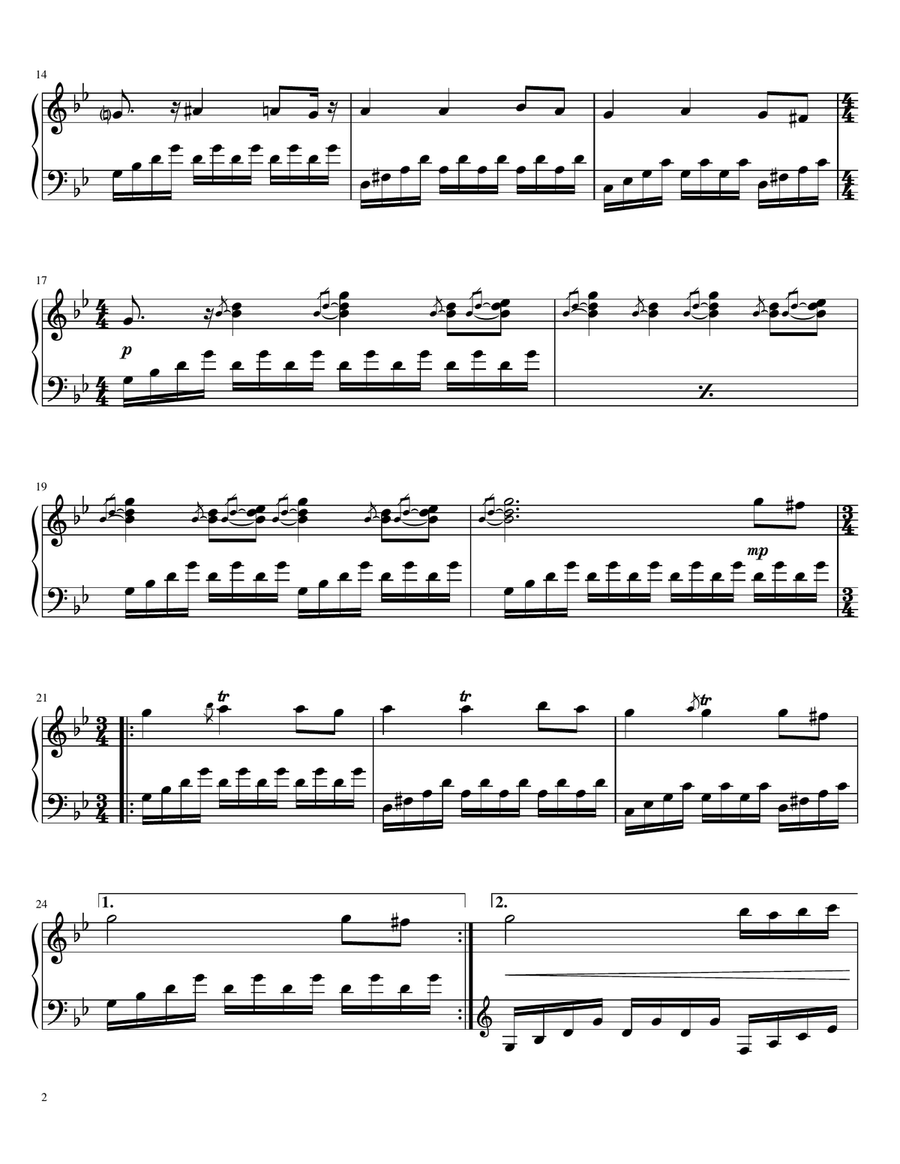 Stricken, Smitten, and Afflicted Piano Solo scores gallery preview page 2