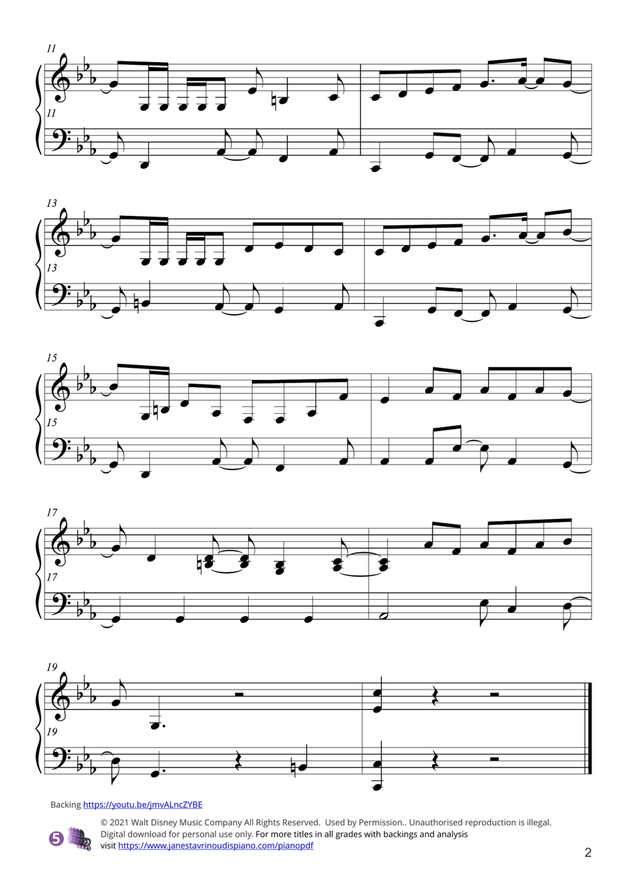 We Don't Talk About Bruno Piano Solo scores gallery preview page 2