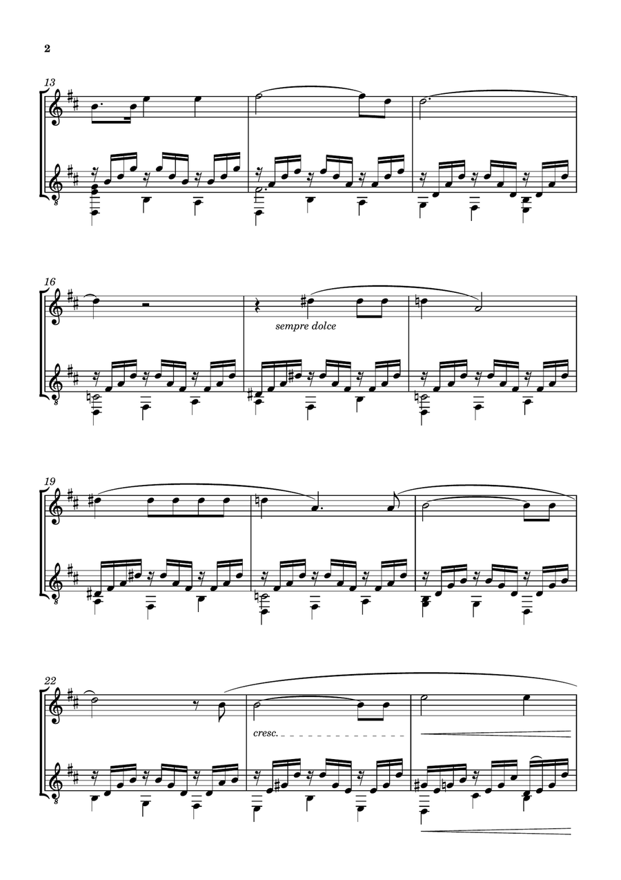 IN PARADISUM [GABRIEL FAURÉ] FOR OBOE AND GUITAR Oboe scores gallery preview page 3