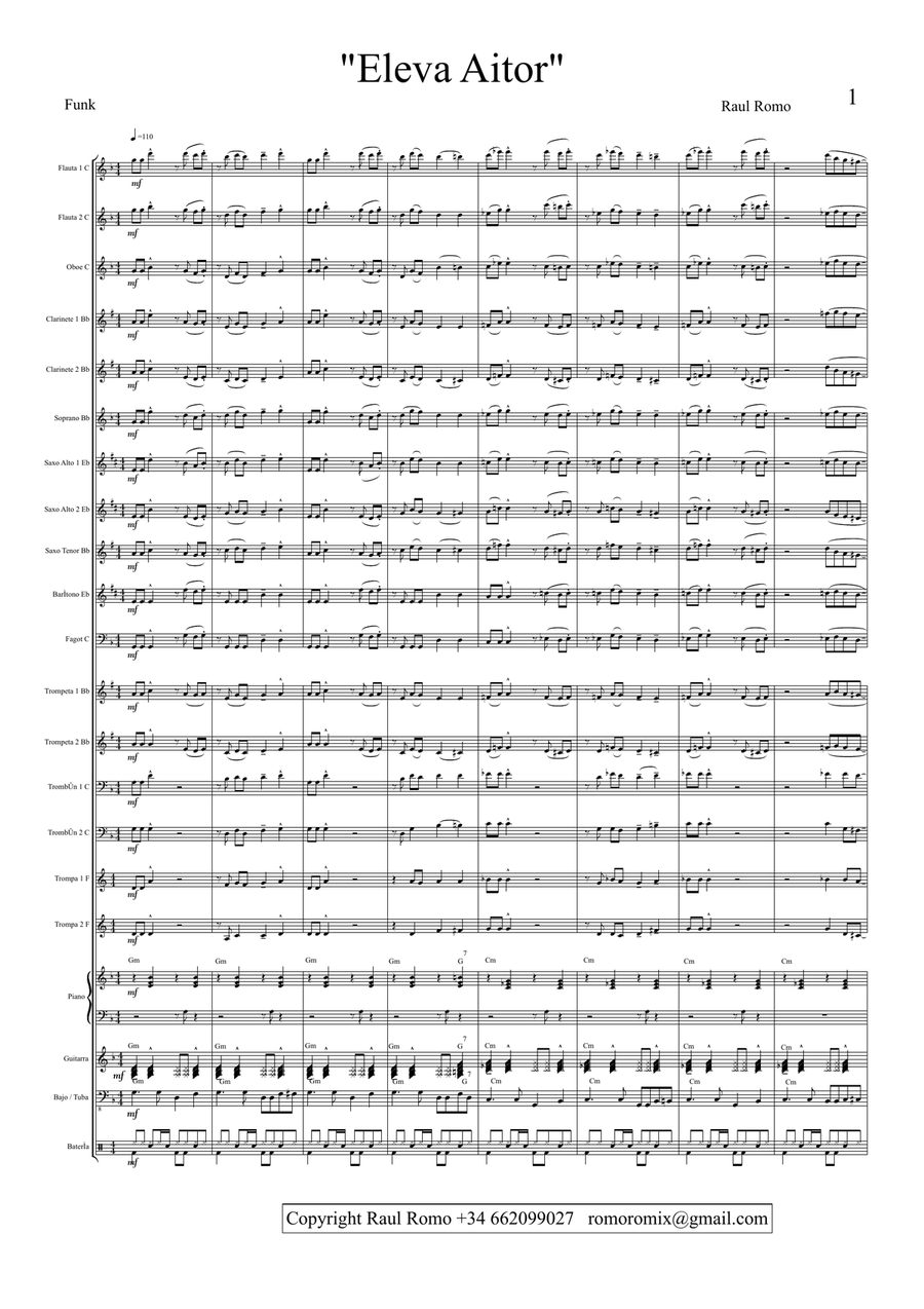 STUDENT CONCERT BAND - Elevaitor Concert Band scores gallery preview page 1