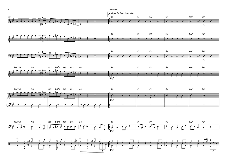 Traffic Warden Blues Traffic Warden Blues Jazz Ensemble scores gallery preview page 4