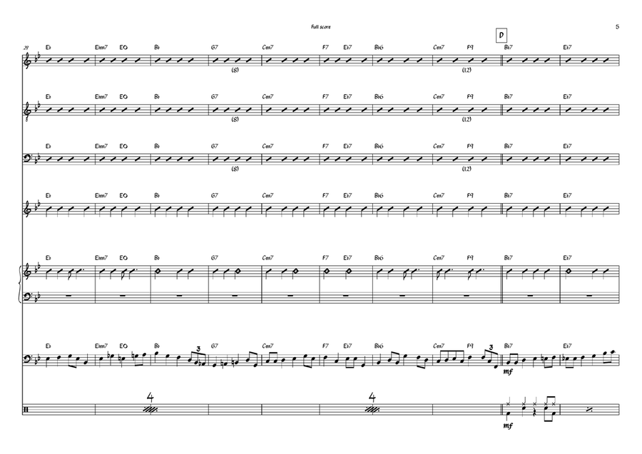 Traffic Warden Blues Traffic Warden Blues Jazz Ensemble scores gallery preview page 5