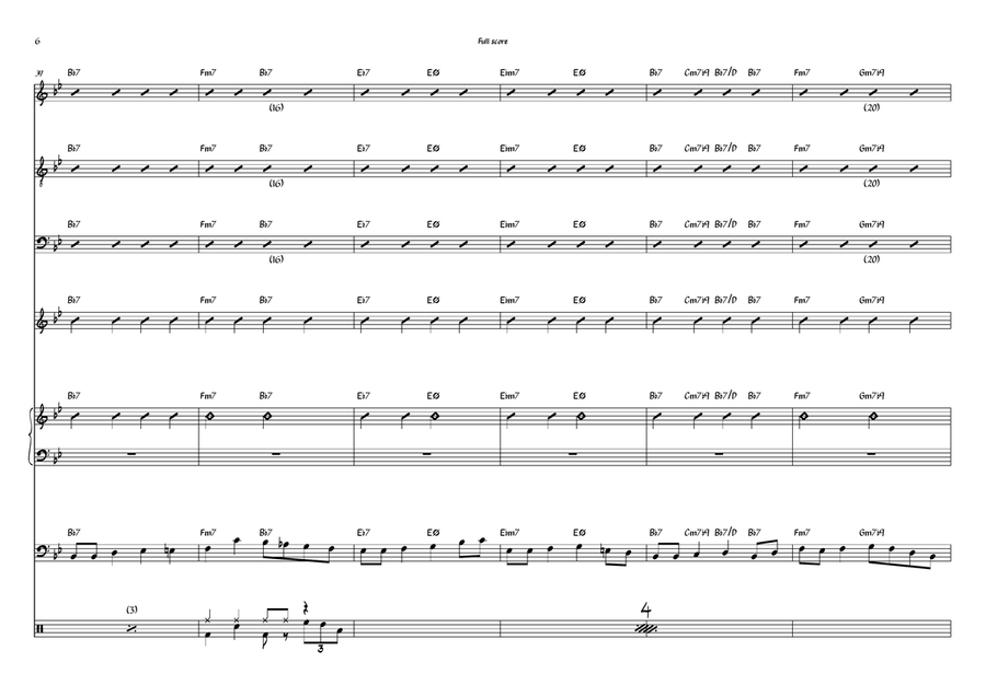 Traffic Warden Blues Traffic Warden Blues Jazz Ensemble scores gallery preview page 6
