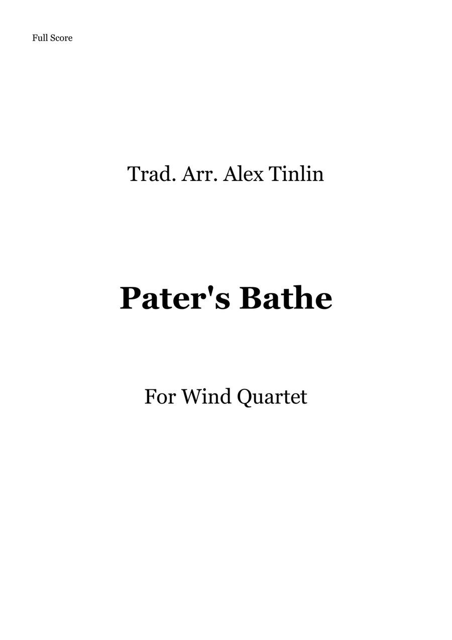 Pater's Bathe Pater's Bathe Woodwind Quartet scores gallery preview page 1