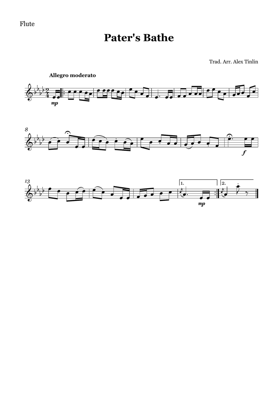 Pater's Bathe Pater's Bathe Woodwind Quartet scores gallery preview page 3