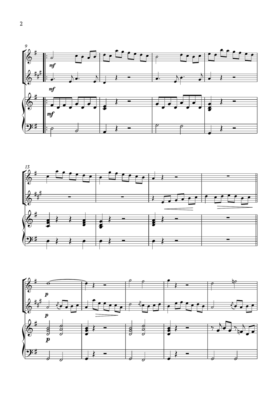 Sonatina Anh.5 Small Ensemble scores gallery preview page 2