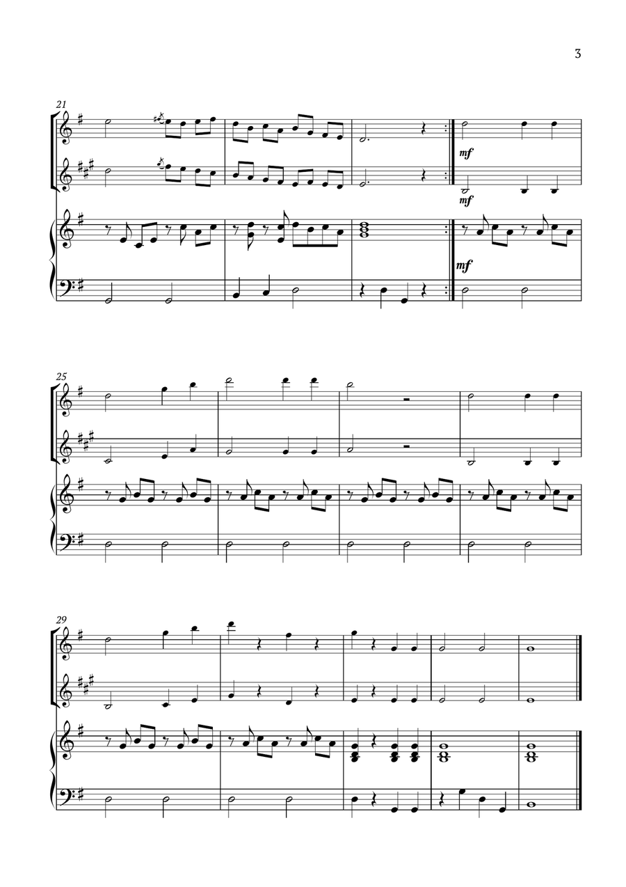 Sonatina Anh.5 Small Ensemble scores gallery preview page 3