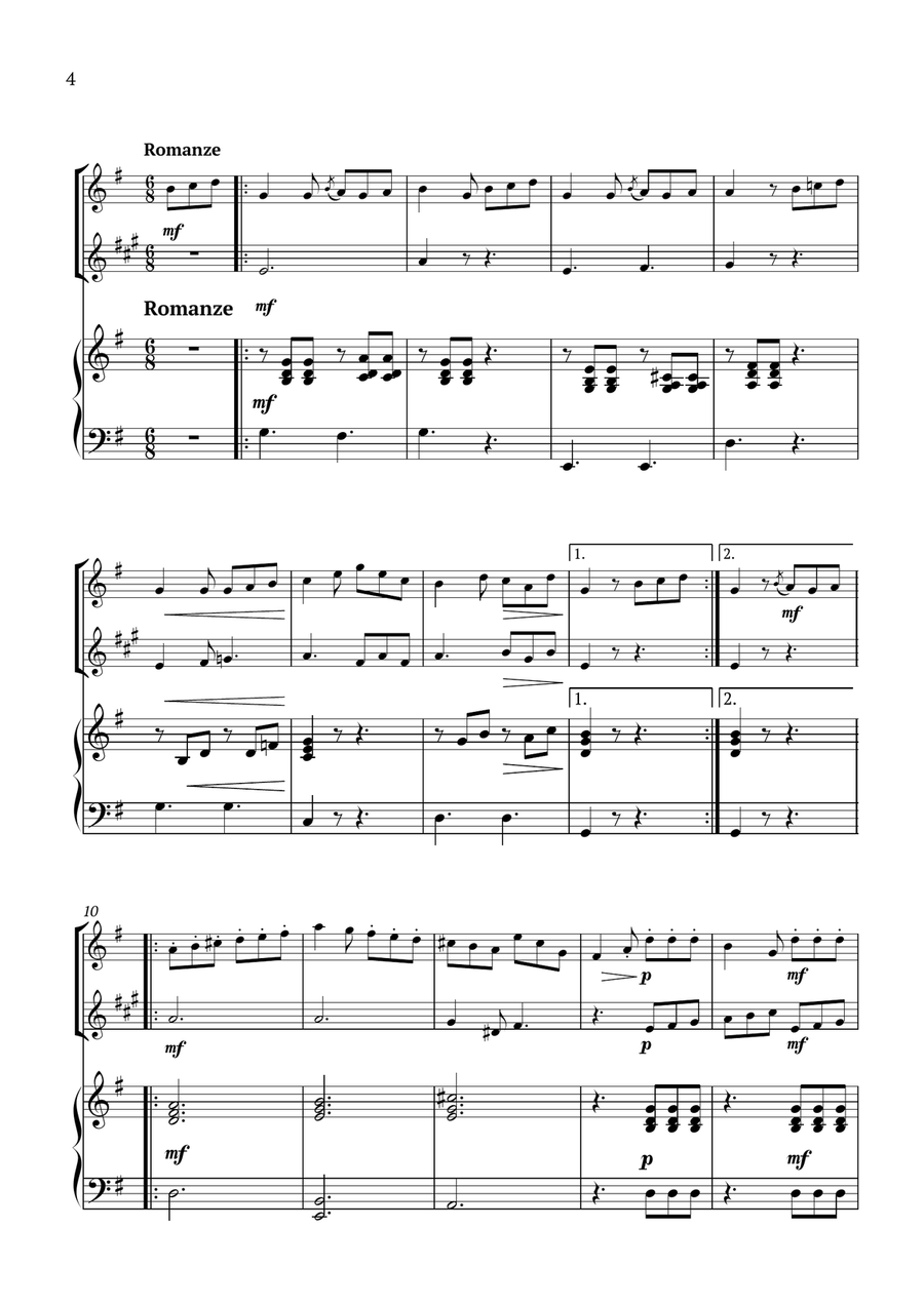 Sonatina Anh.5 Small Ensemble scores gallery preview page 4