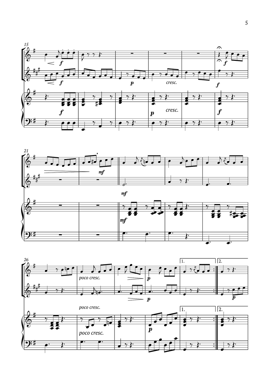 Sonatina Anh.5 Small Ensemble scores gallery preview page 5